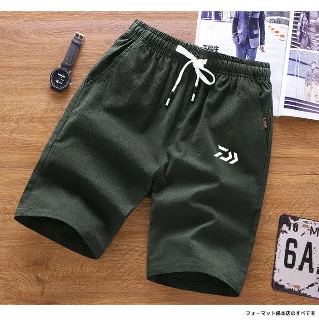 Мужские Летние рыболовные шорты DAIWA, спортивные хлопковые мужские штаны для велоспорта, Походные штаны рыболовные, большие размеры, одежда для рыбалки - Цвет: 33