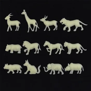 

12PCS/Pack Lion With Tiger Ceiling Glow In The Dark Wall Stickers Baby Kids Bedroom Home Decor Luminous Fluorescent Decal