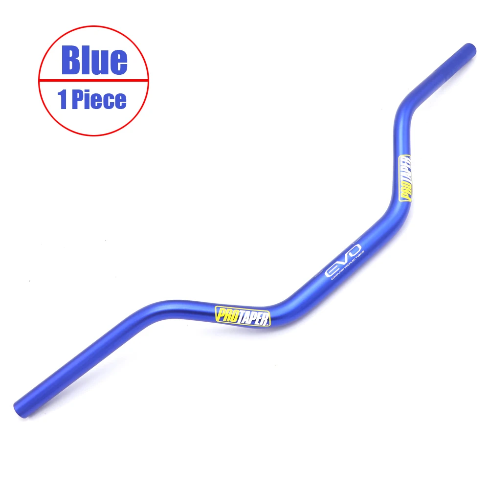 Blue 1 pieces 28 мм мотоциклетные руль с высокой ручкой+ ручки ПроТейпер БАР накладка для Dirt Bike SUZUKI DRZ400 RMZ450 RMZ250 - Цвет: Blue 1 pieces