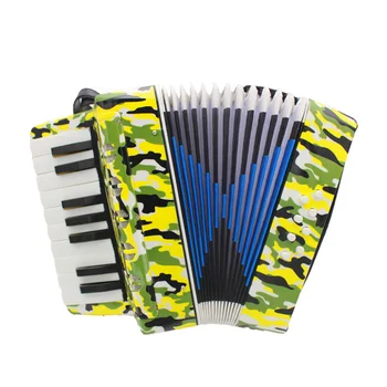 

17 Keys Children Accordion Early Educational Musical Instruments Toy With Strap For Children- Camouflage/Heart Shape/Mini Flower