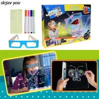 3D Magic Fluorescent Drawing Board Magic Luminous Writing Graffiti Play Toys For Kids Funny Sketchpad Board
