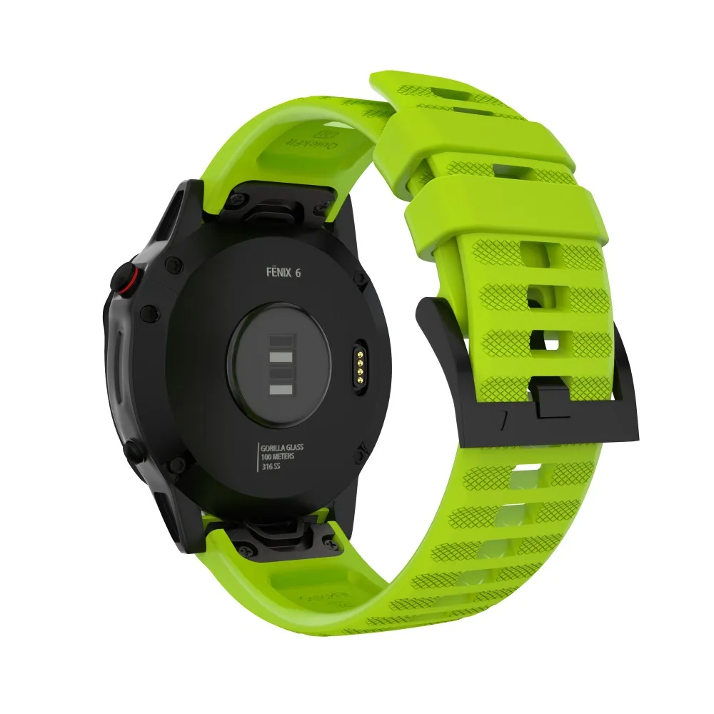 22 мм силиконовый ремешок для часов Ремешок для Garmin Fenix 6/6Pro/5/Forerunner 935 945 Смарт-часы браслет Спорт Correa для Instinct Band