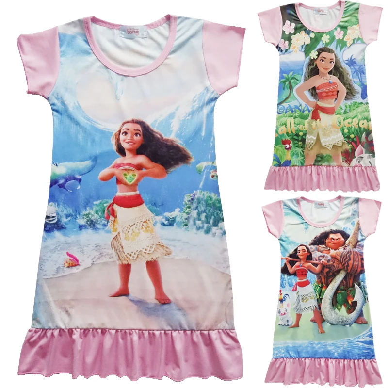 Elsa Anna Princess Dress Summer Girls Dress Nightgown Kids Dresses Night Gown Pajamas Dress Sleepwear Pyjamas Clothes cheap plus size pajama sets