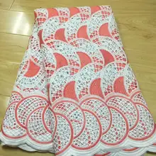 Горячая ткань из Дубая высокое качество швейцарская вуаль кружево в швейцарском нигерийском стиле кружевная ткань dentelle Африканский хлопок кружево 5Y