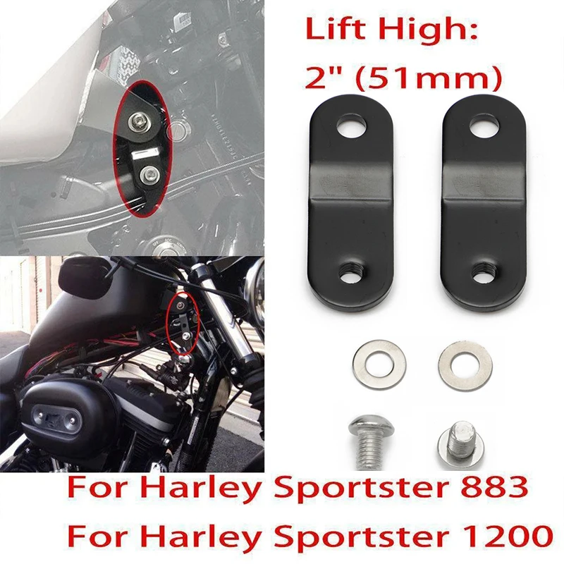 

Motorcycle Raise front of gas tank 2" 51mm w/bolt on lift kit for XL/Sportster 883 Iron 883 1200 XL883 XL1200