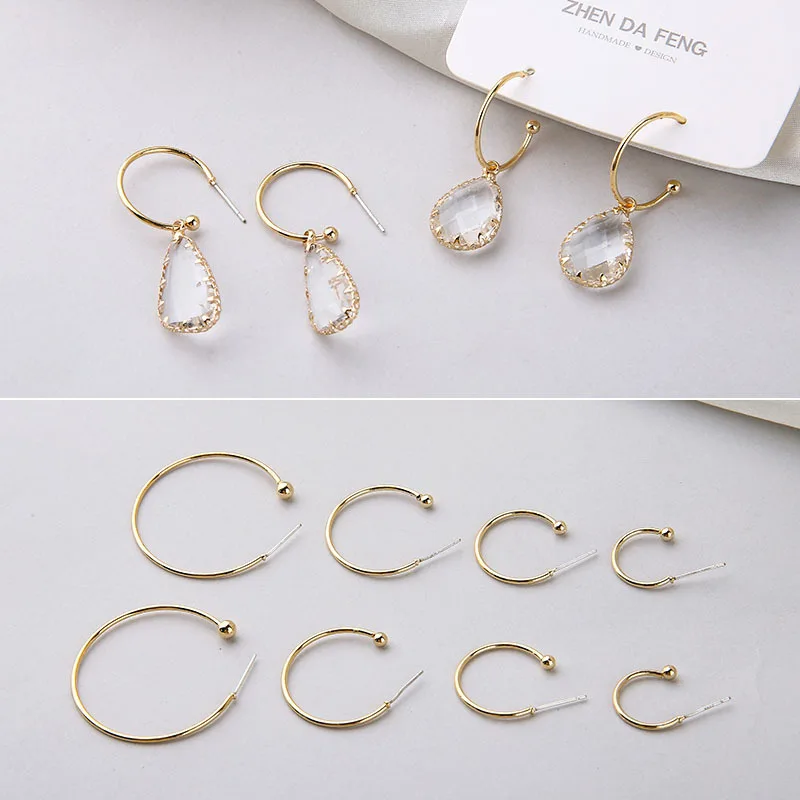 

10pcs/set DIY Earrings Settings Handmade Dangle Earrings Connectors Stud Earrings Tray Jewelry Making Findings