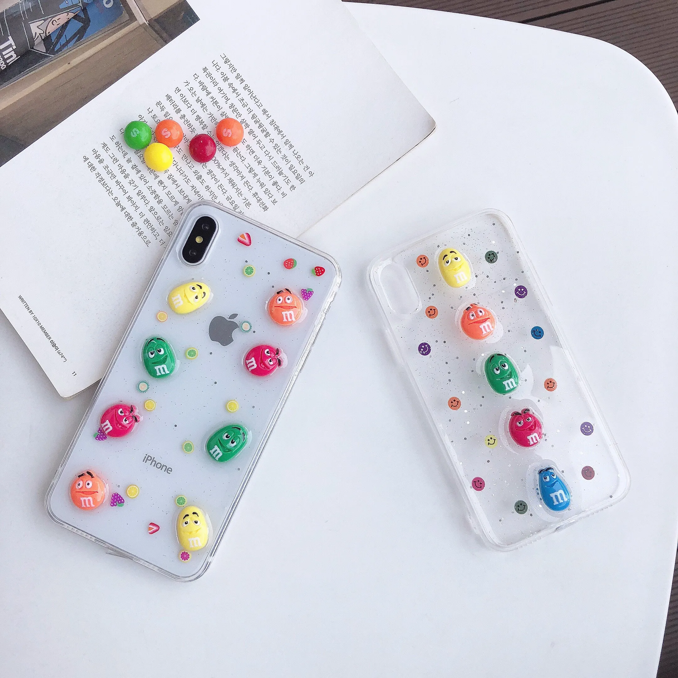 

Funny Rainbow Candy Silicone Phone Case For Coque iphone XR X XS Max 6 6S 7 8 Plus Fashion Glitter Bling Soft Case Back Cover