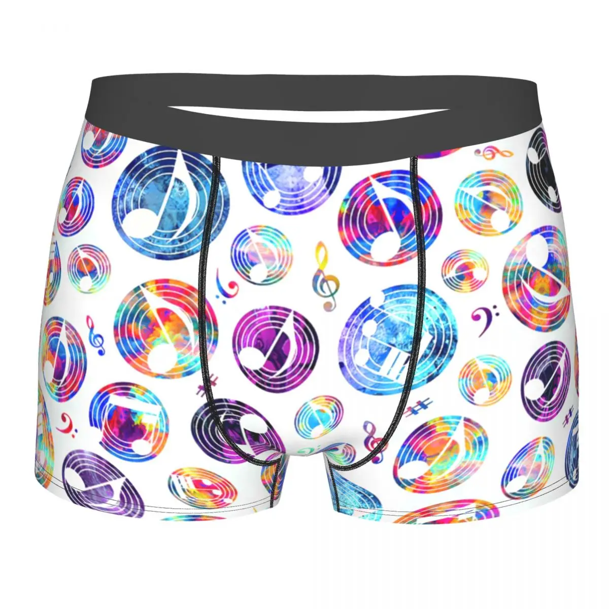 Music Pattern - Color On Canvas Underpants Breathbale Panties Male Underwear Print Shorts Boxer Briefs digizulu guitar cable 6 35mm 1 4 ts mono male to male for guitar bass mixer amplifier pro audio music instrument cord