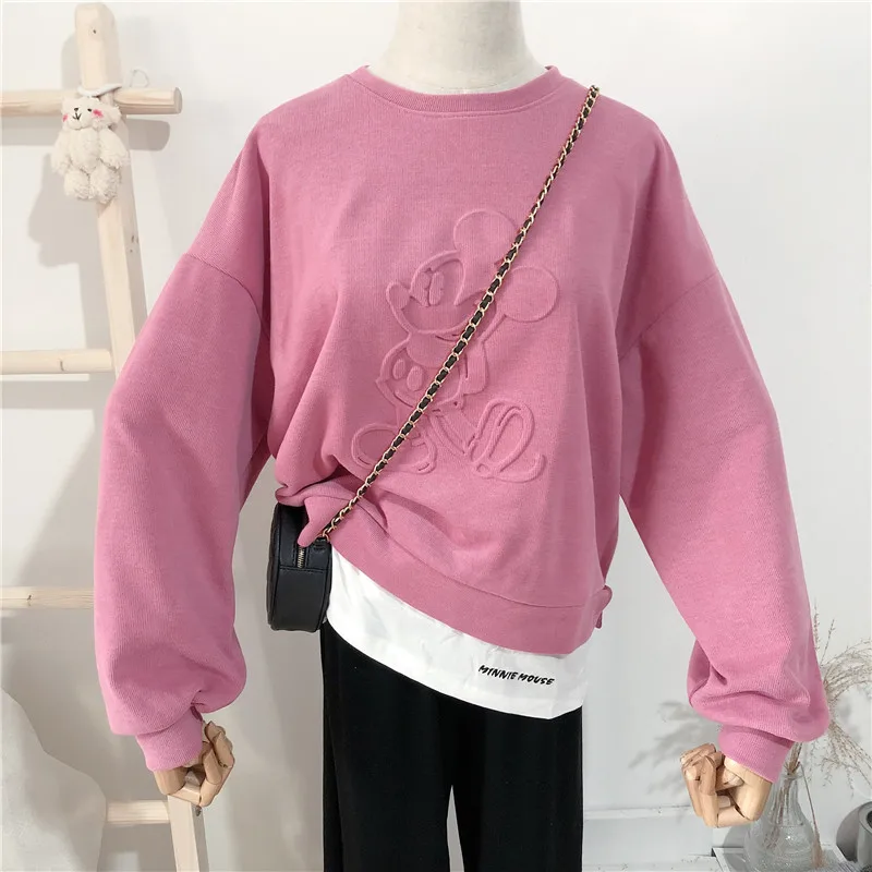 Женские толстовки, толстовка, ropa mujer sudadera mujer, черный, розовый, негабаритный, kawaii, корейский, Розовый, harajuku, одежда, пот, a capuche femme