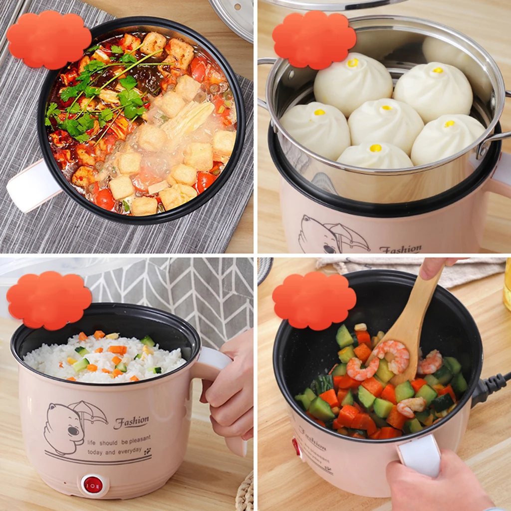 Electric Hot Pot Cooker Multi-Function for Steam Egg Soup 