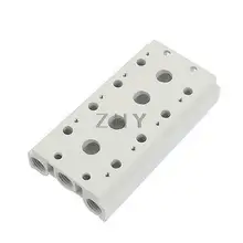 G1/4 отверстия для труб алюминиевые пневматические 4 станции электромагнитное основание клапана