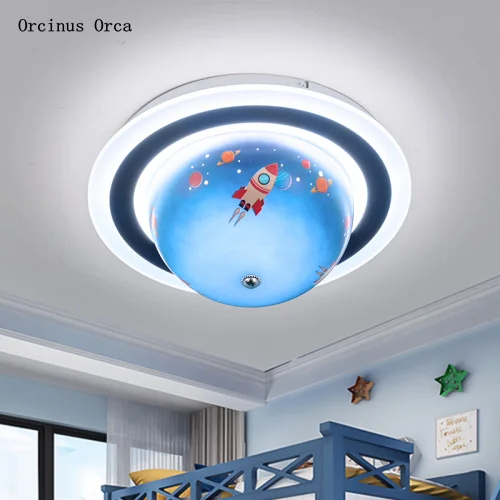 

Cartoon Creative Rotary Remote Control ceiling lamp Boys and Girls Bedroom Children's Room Lighting Rocket LED ceiling lamp