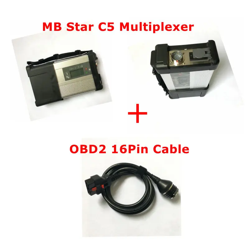 

Super MB Star C5 Multiplexer MB SD Connect Compact C5 Main unit high quality with 16pin cable without software hdd mb diagnostic