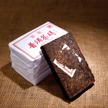 

250g China Yunnan 2012 Jishun Hao Chen Nian pu'er Cooked Raw pu'er Tea Brick Pu'er Green Food for Health Care Lose Weight