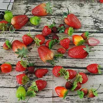 

Artificial Fruit Fake Strawberry Realistic Plastic Strawberry for Photography Prop Basket Display Household Window Decoration