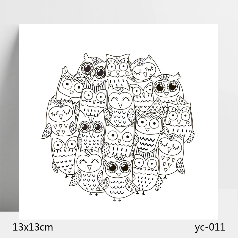 AZSG Owl Clear Stamps/Silicone Transparent Seals for DIY scrapbooking Card Making 13*13cm