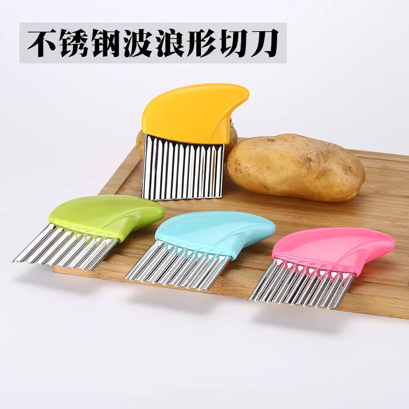 Нож для нарезки картофеля моркови ветчины колбасы гофрированный нож фри