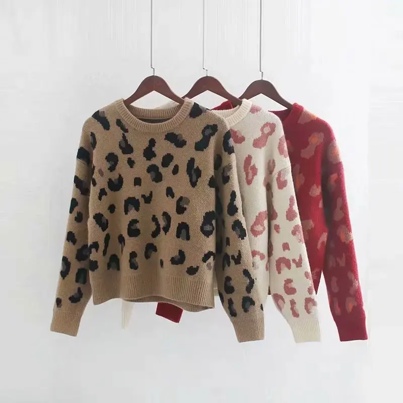 2020 New Women Knitted Top Jacquard O-Neck Long Sleeves Sweater Pullover Casual Fashion design fashion women clothes | Женская одежда