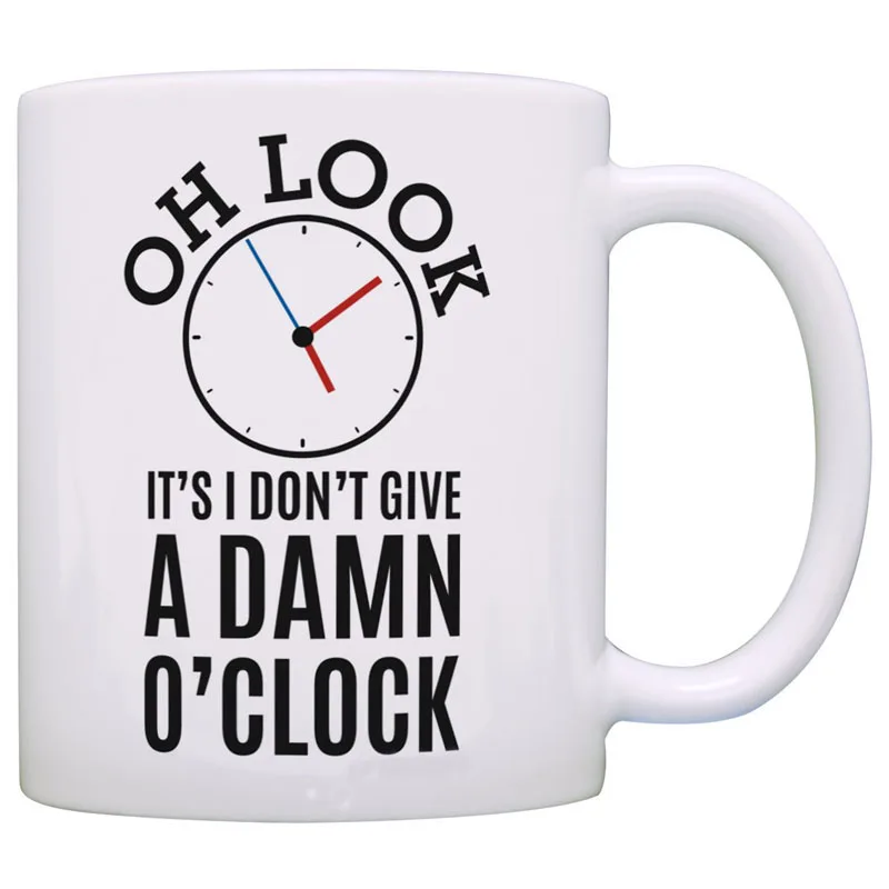 Выходные подарки для сотрудников Oh Look Clock Expletive repedal Gag Подарочная кружка для кофе чайная чашка белая