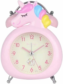 

Unicorns Clock Silent With Night Light Double Bell Alarm Clock Cartoon Children's Alarm Clock