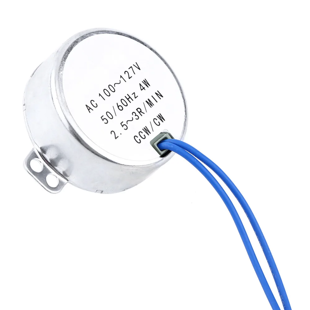 

AC 100-127V 4W CCW/CW Synchronous Motor 50/60Hz AC Motor(2.5-3RPM)