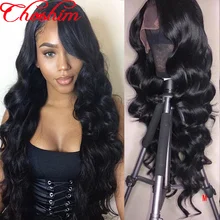 Бразильские Свободные волны 13*4 кружевные передние человеческие волосы парики Choshim remy волосы парик с волосами младенца около 150% плотность натуральный цвет