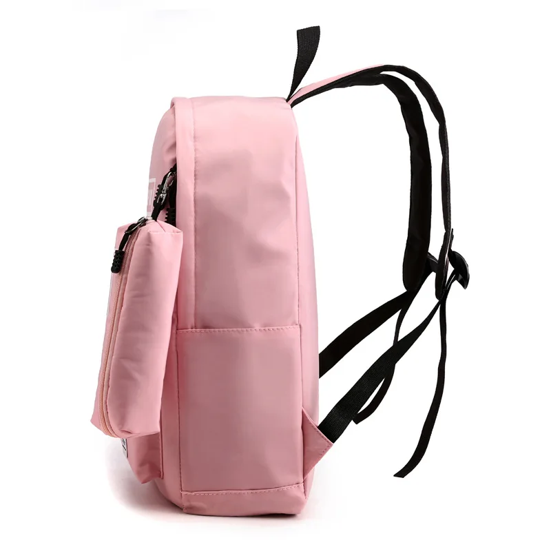5 шт. в комплекте, черный розовый рюкзак для девочек, подростковые школьные сумки, женский рюкзак для колледжа, для отдыха, большой рюкзак из Оксфорда