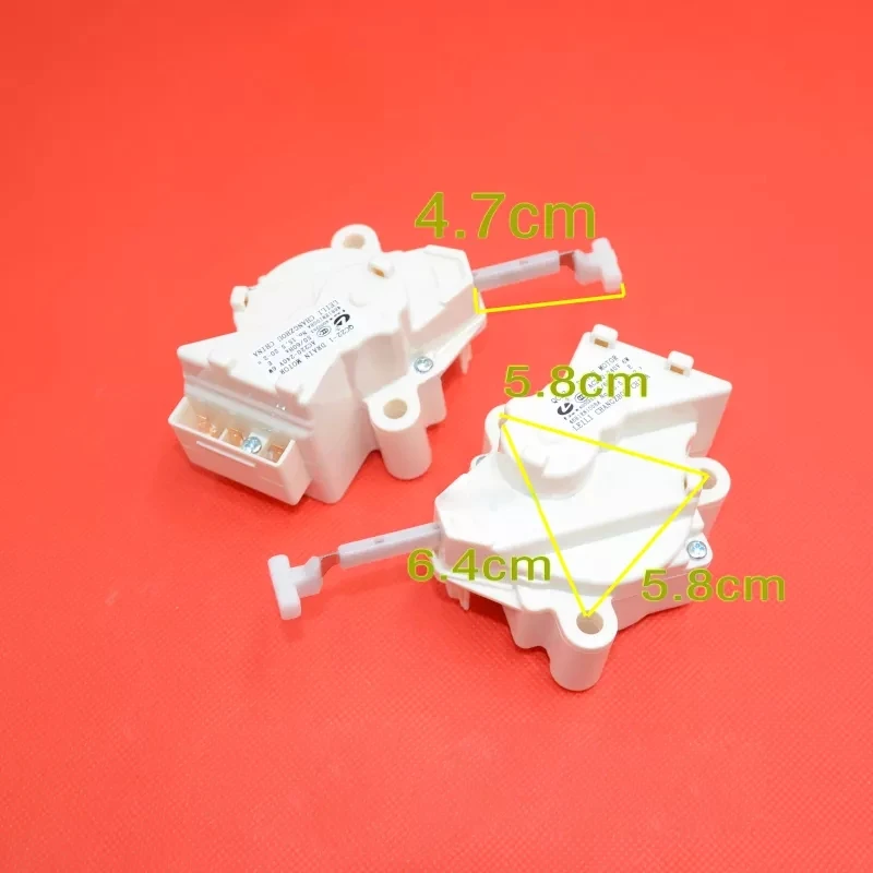 1Pcs QC22-1 Drain Motor For LG, Haier Washing Machine Tractor Drain Valve Motor AC 220-240V 6W double stroke Parts