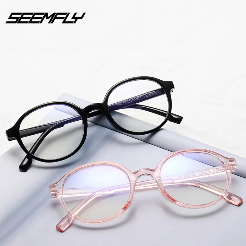 

SEEMFLY Newst Fashion Lightweight Glasses Frame Simple College Style Plain Glasses Retro Decoration Literature And Art Glasses
