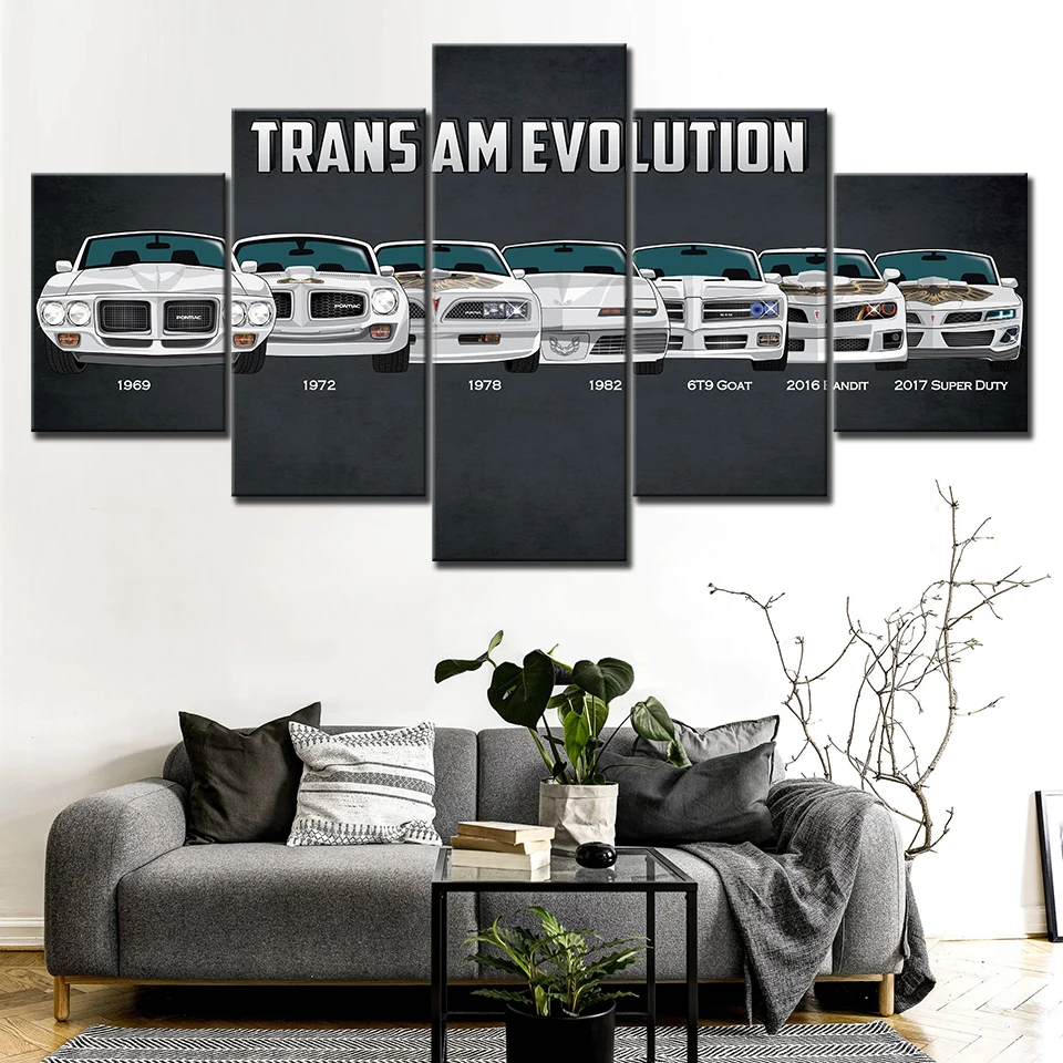 Принты картина без рамки Trans Am черный автомобиль стены искусства оформление дома модульный Холст плакат современный для детей ночной фон