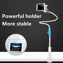 Preguiçoso fivela de cabeceira suporte liga alumínio clipe para computador universal suporte do telefone móvel barra removível e estendido suporte do telefone móvel