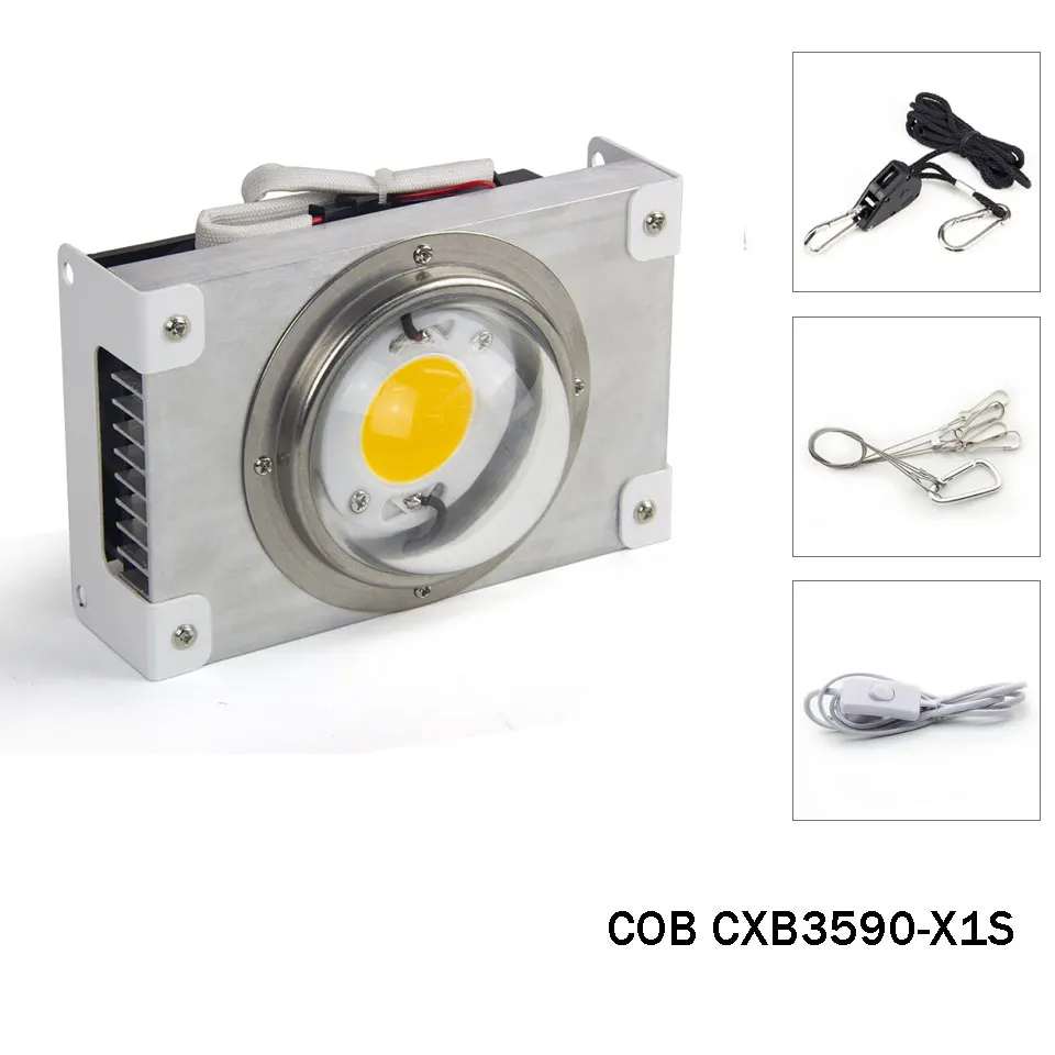 CF GROW COB светодиодный светильник для выращивания полного спектра CXB Series100W Citizen светодиодный светильник для выращивания растений для комнатной палатки теплицы гидропоники - Испускаемый цвет: CXB3590-X1S