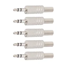 

5PCS 3.5Mm 3-Pole With Soldering Wire Terminals Stereo Metal Plug Connector