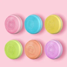 Мини электрическая силиконовая ультразвуковая электромассажная щетка для чистки лица отшелушивающая черная головка инструменты для глубокого очищения кожи