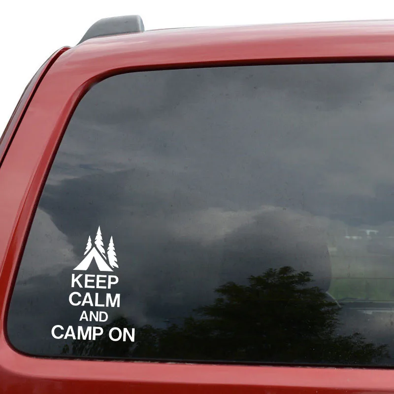 Наклейка KEEP CALM AND CAMP 11 5x16 см интересная виниловая наклейка автомобильная для Hyundai