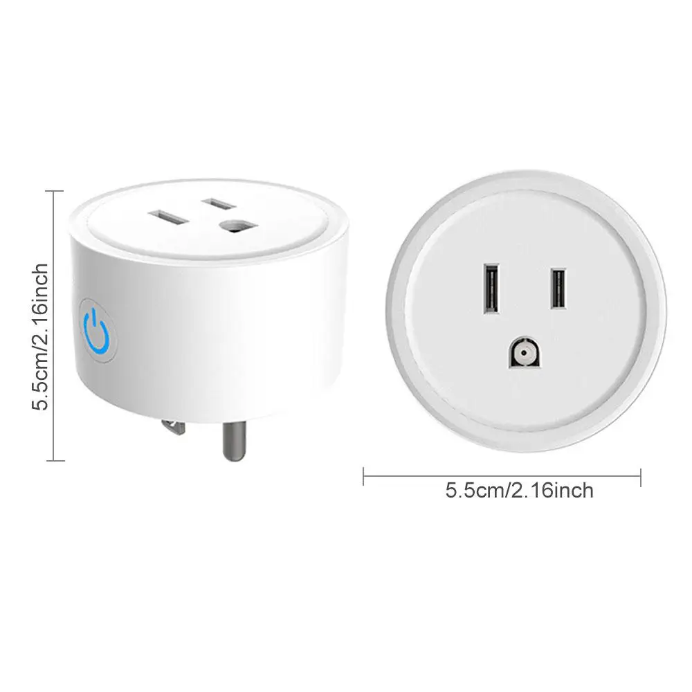 Teekar DS-169 стандарт США 10A Смарт Wi-Fi розетка Tuya Smart Life APP пульт дистанционного управления работает с Alexa Google Home