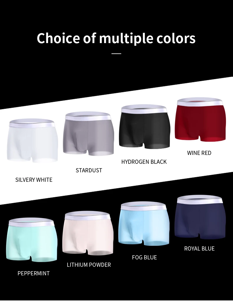 Men Boxer Shorts 3a Graphene Antibacterial Cotton U Bulge Pouch