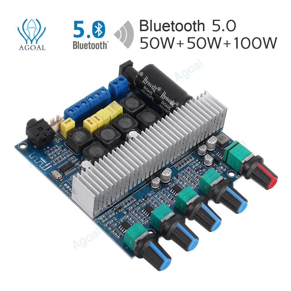 TPA3116D2 TPA3116 2 1 сабвуфер Bluetooth усилитель цифровая аудиоплата 50 Вт * + 100 бас AUX для 5 0