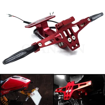 

Universal motorcycle license plate frame bracket with LED signal bracket For Honda GROM CBR250R CBR300R CBR500R F/X F2,F3,F4,F4i
