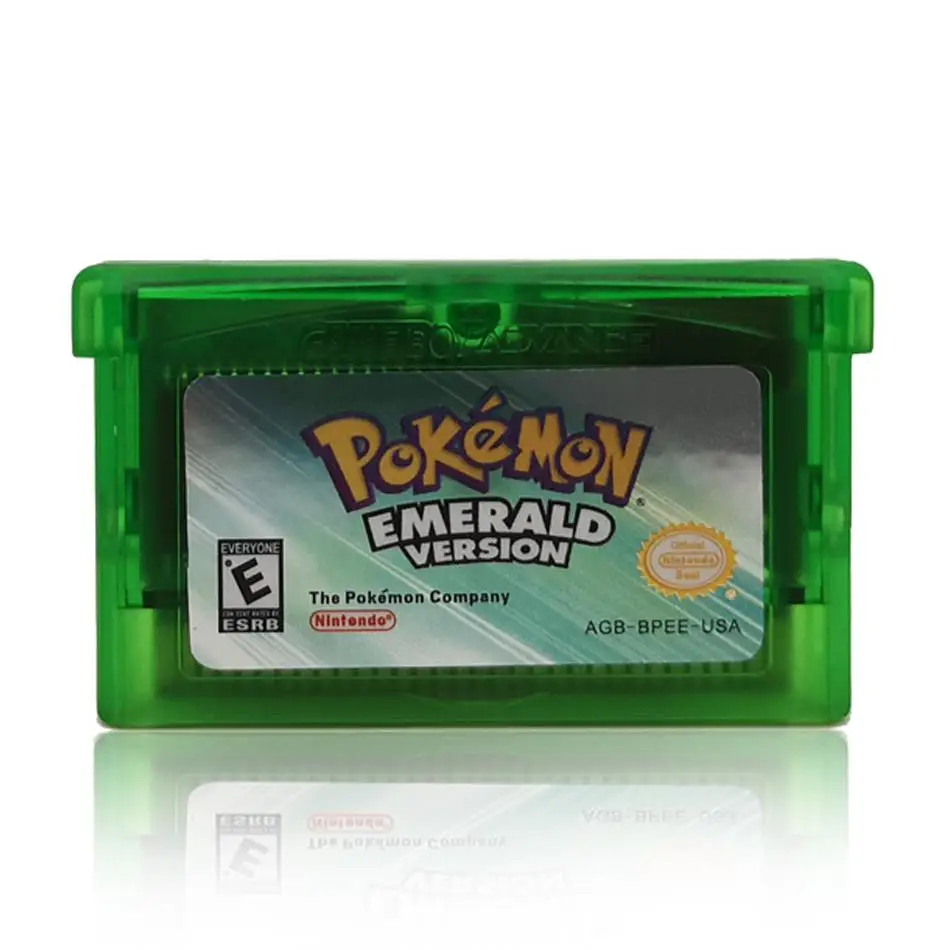 Картридж для видеоигр карта 32 бита Pokemon Изумрудный перфорированный листовой