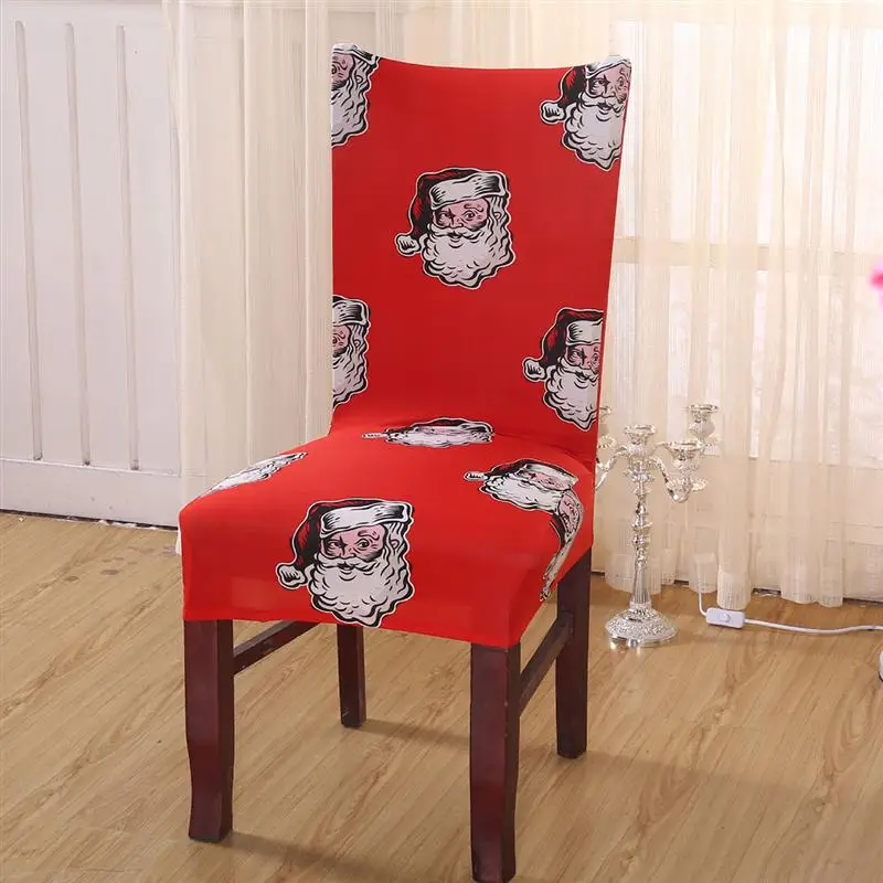 4 Pcs Polyester Chair Covers Stretch Modern Simple Chair Slipcover Kitchen Dinner Table Chairs Covers For Holiday Dining Room
