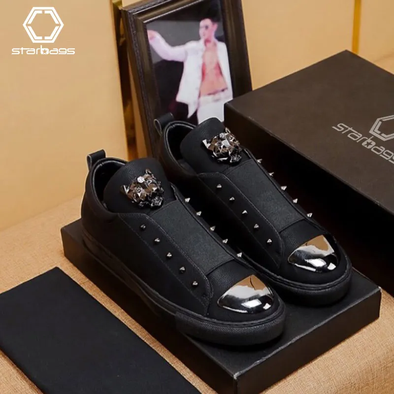 

Starbags PP New England leather shoes men's fashion clown with personalized fashion shoes Europe station men's shoes bright