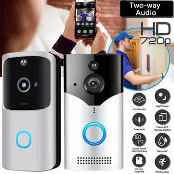 

Smart Wireless WiFi Doorbell Video Camera Phone Bell Intercom Home Security