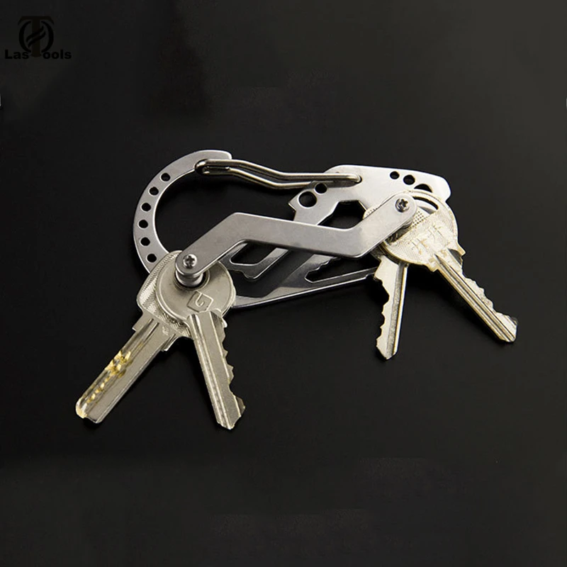 1 Pcs Multifunction EDC tool stainless steel Key Holder Organiser Clip Folder Ke