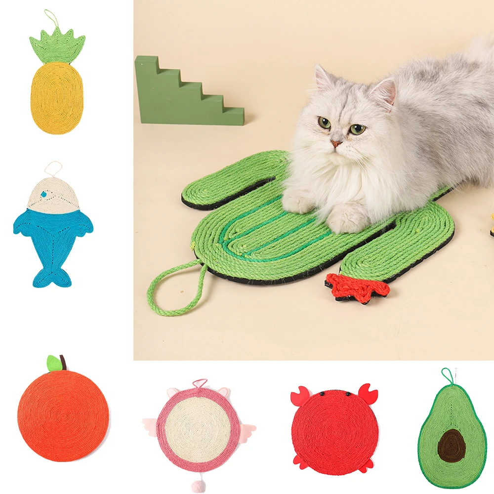 Fruit Cat Scratcher Pad Avocado/cactus Antiscratch Post For Cat Claw