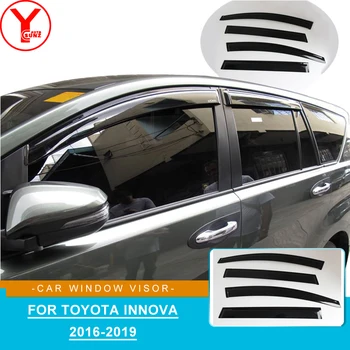 

side door window visor sun rain guard wind deflectors for toyota innova 2016 2017 2018 2019 window protector accessories YCSUNZ