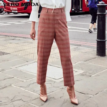 

Vero Moda Warm winter stripe splicing nine points Pants |318350505