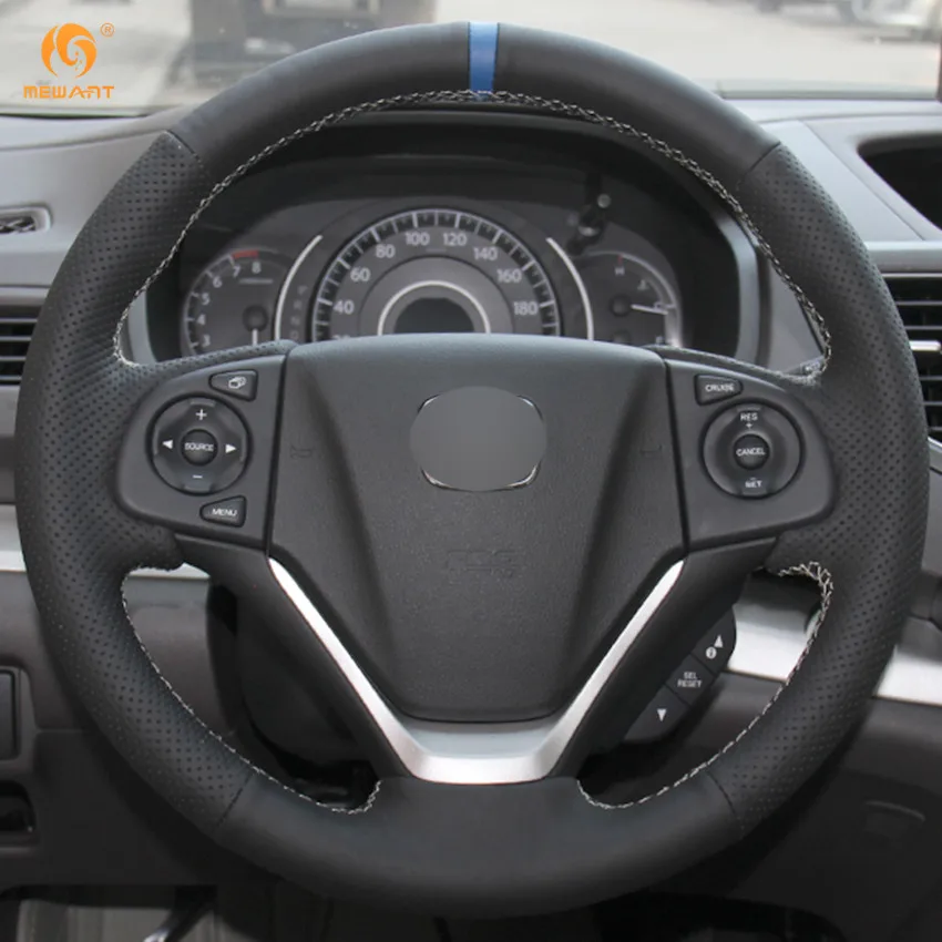 MEWANT черная оплетка рулевого колеса из натуральной кожи для Honda CRV CR V 2012 2013 2014