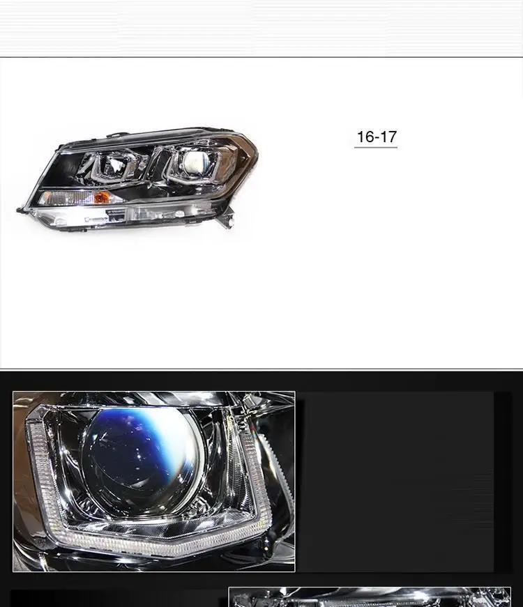 Дневные ходовые автозапчасти Drl Neblineros Led Para Автомобильные фары в сборе 16 для Volkswagen Santana