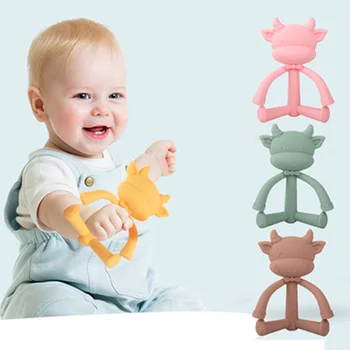 

New 3D Newborn Chewable Nursing Teeth molar artifact Baby Teether Baby silicone teeth toys Natural stop Sucking Thumb Toy